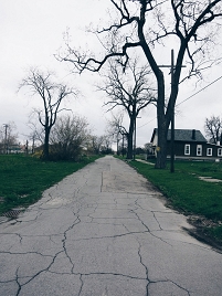 Eine Straße in Corktown.